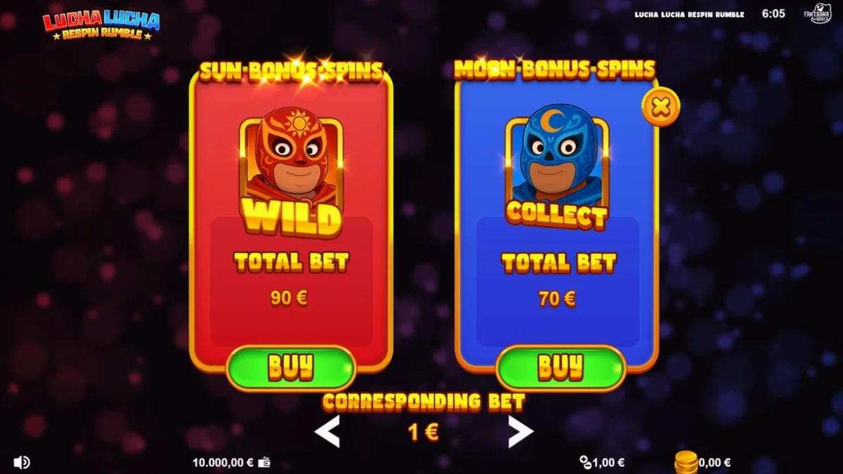Lucha Lucha Respin Rumble slot machine theme featuring vibrant Mexican fiesta and wrestling elements